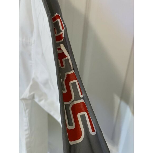 Guess x Sean wotherspoon 1/4 Zip Anorak Men’s Jacket Sz M White Gray Red Distre… - Picture 8 of 12